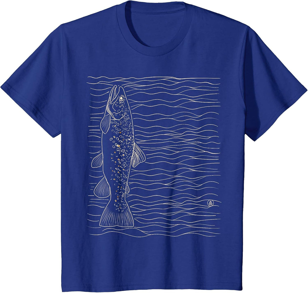Brown Trout Fly Fishing Dry Fly Tying Fisherman T-Shirt - Royal Blue
