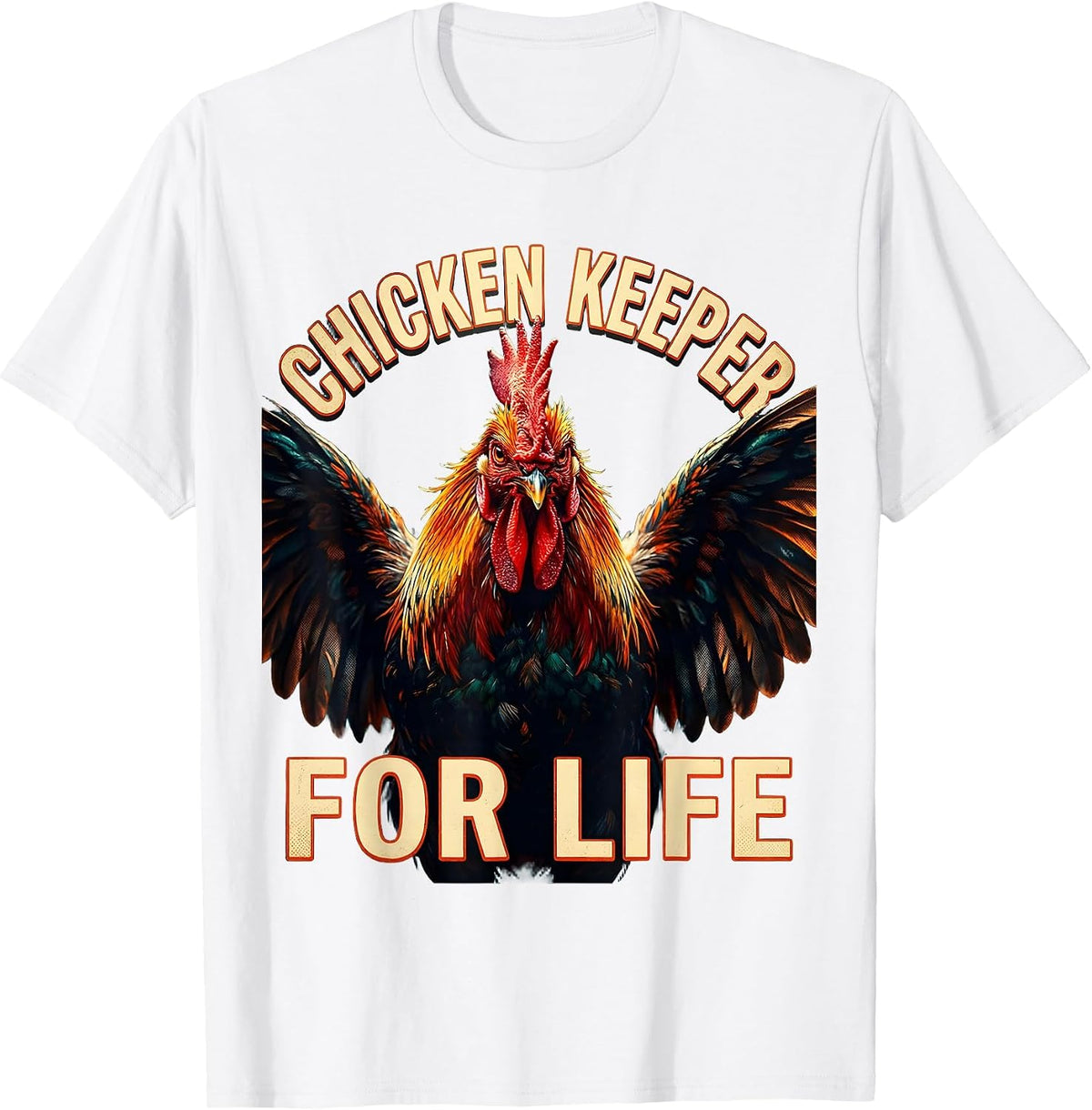 Men's Chicken Keeper For Life Poultry Lover Design T-Shirt - White