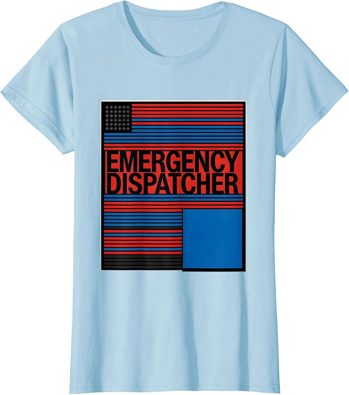 Emergency Dispatcher Bauhaus Modernist First Responder T-Shirt - Baby Blue