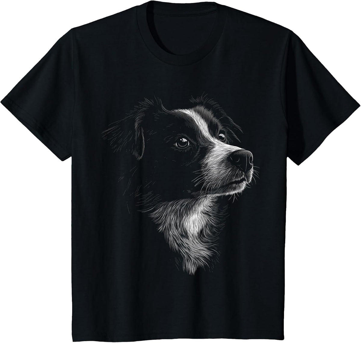 Australian Shepherd Dog Motif Pet Australian Shepherd T-Shirt - Black