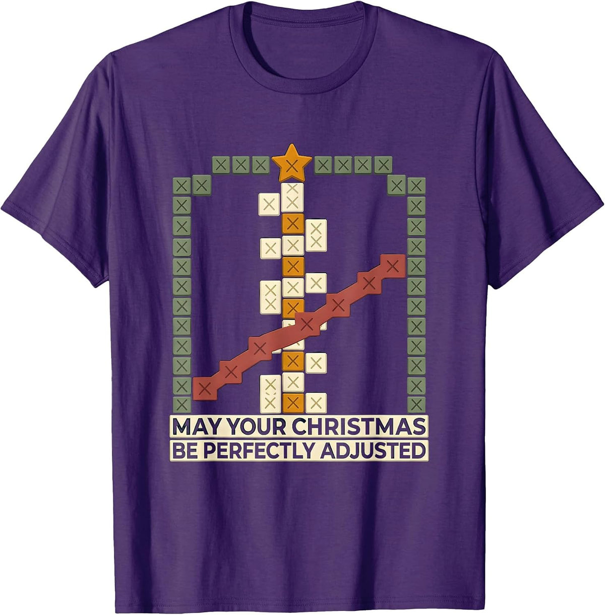 May Your Christmas Be Perfectly Adjusted Chiropractor T-Shirt - Purple