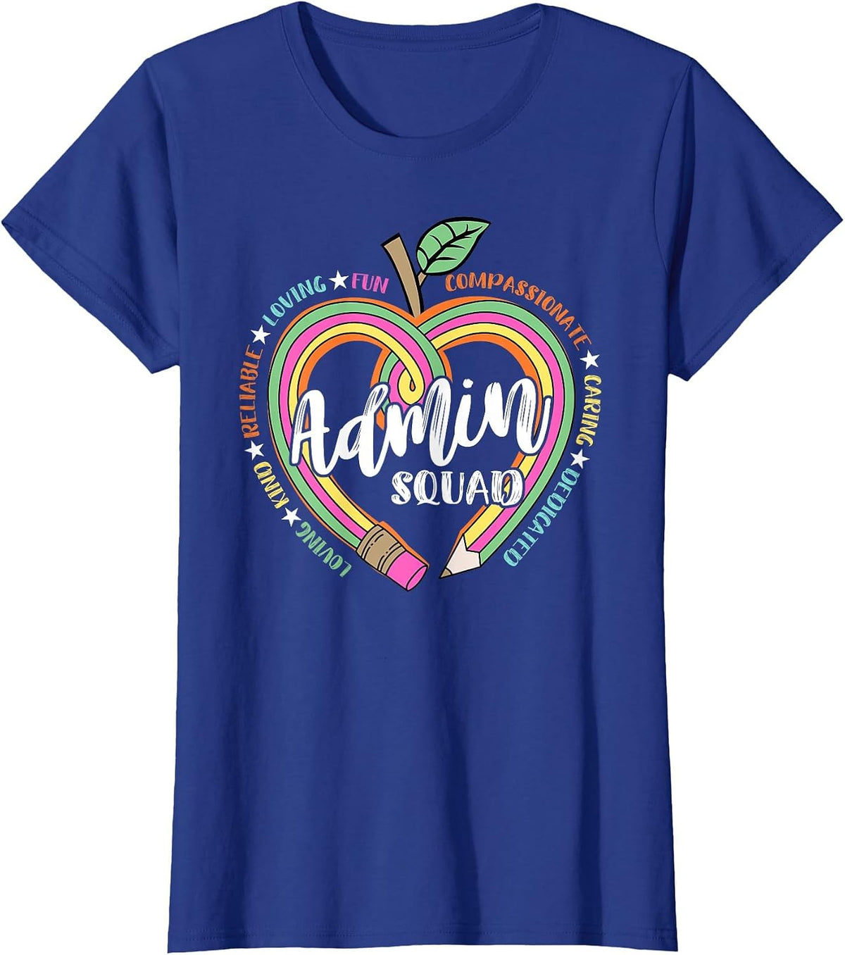 Admin Squad School Assistant Principal Crew Administrator T-Shirt - Royal Blue