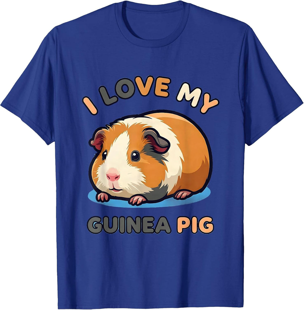 Men's I Love My Guinea Pig Cute Kawaii Pet Lover Gift T-Shirt - Royal Blue