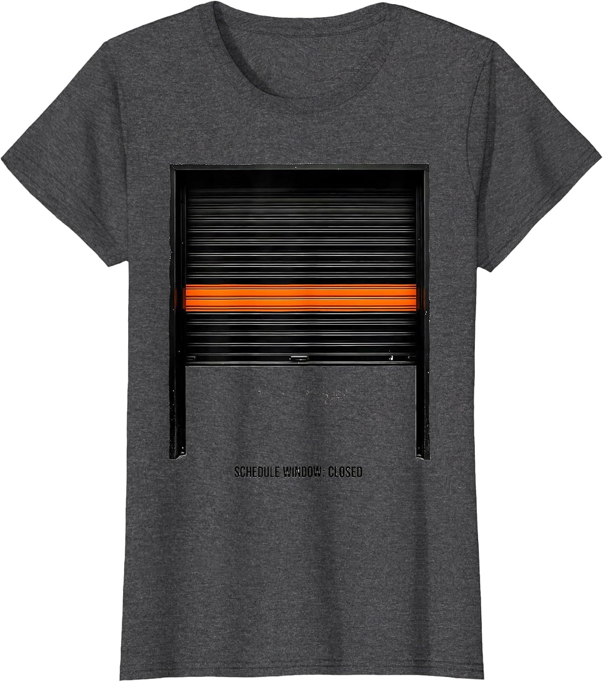 Women's Schedule Window: Closed Groovy School Counselor Retro Humor T-Shirt - Dark Heather Grey