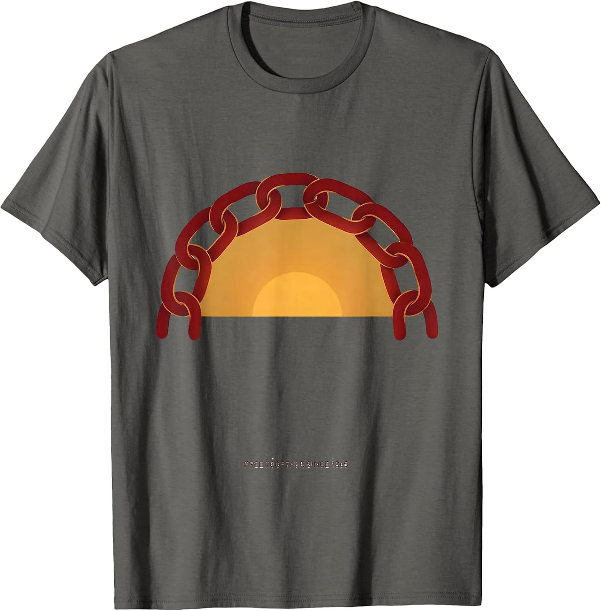 Free Together Since 1865 Minimalist Juneteenth Black Women T-Shirt - Asphalt Grey