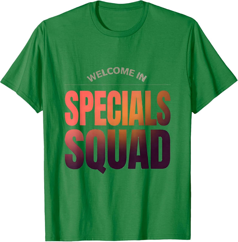 Men's Welcome In Specials Squad Gradient Back To School Staff T-Shirt - Kelly Green