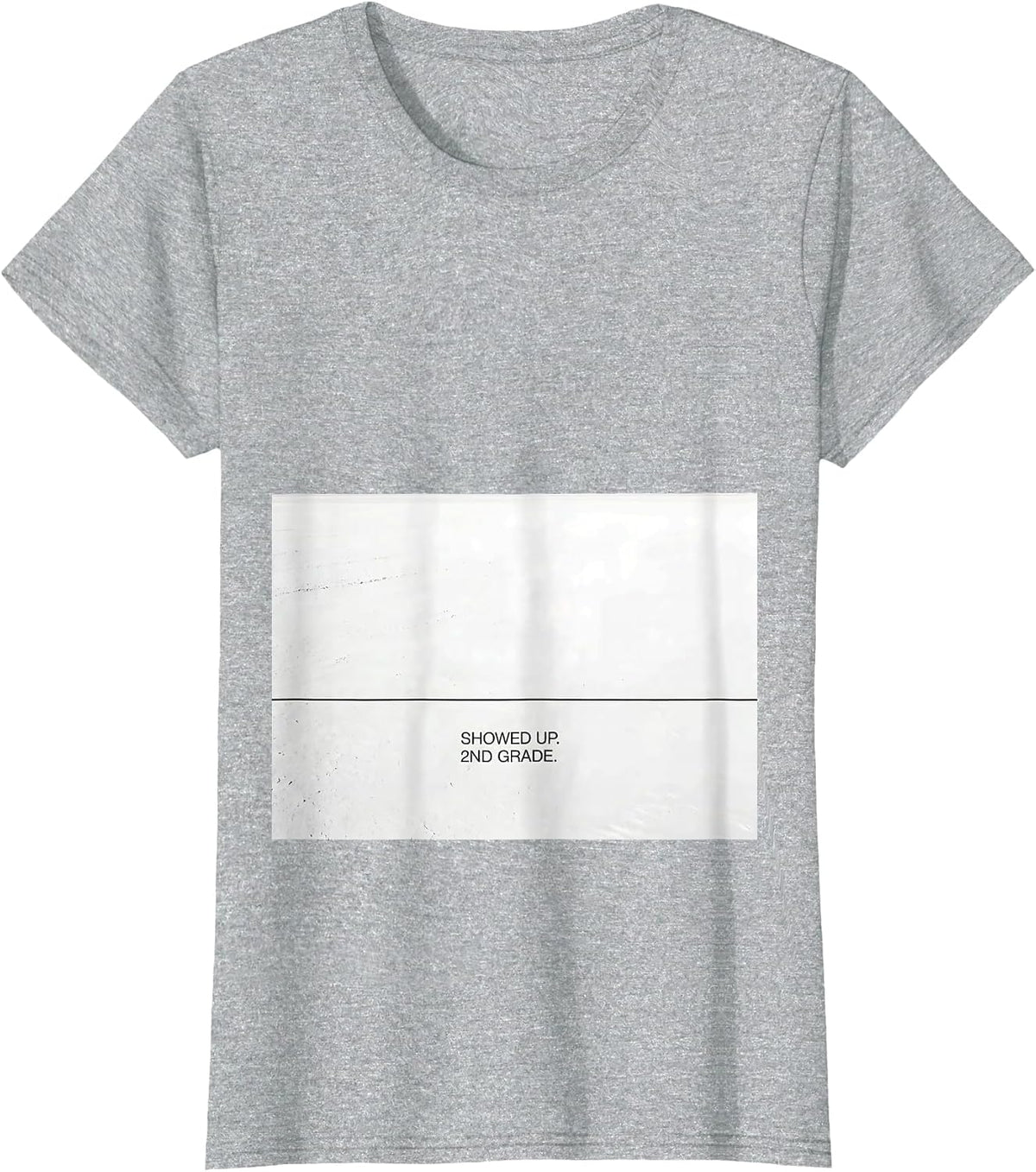 Showed Up 2nd Grade Bruh We Back Back To School Meme T-Shirt - Heather Grey