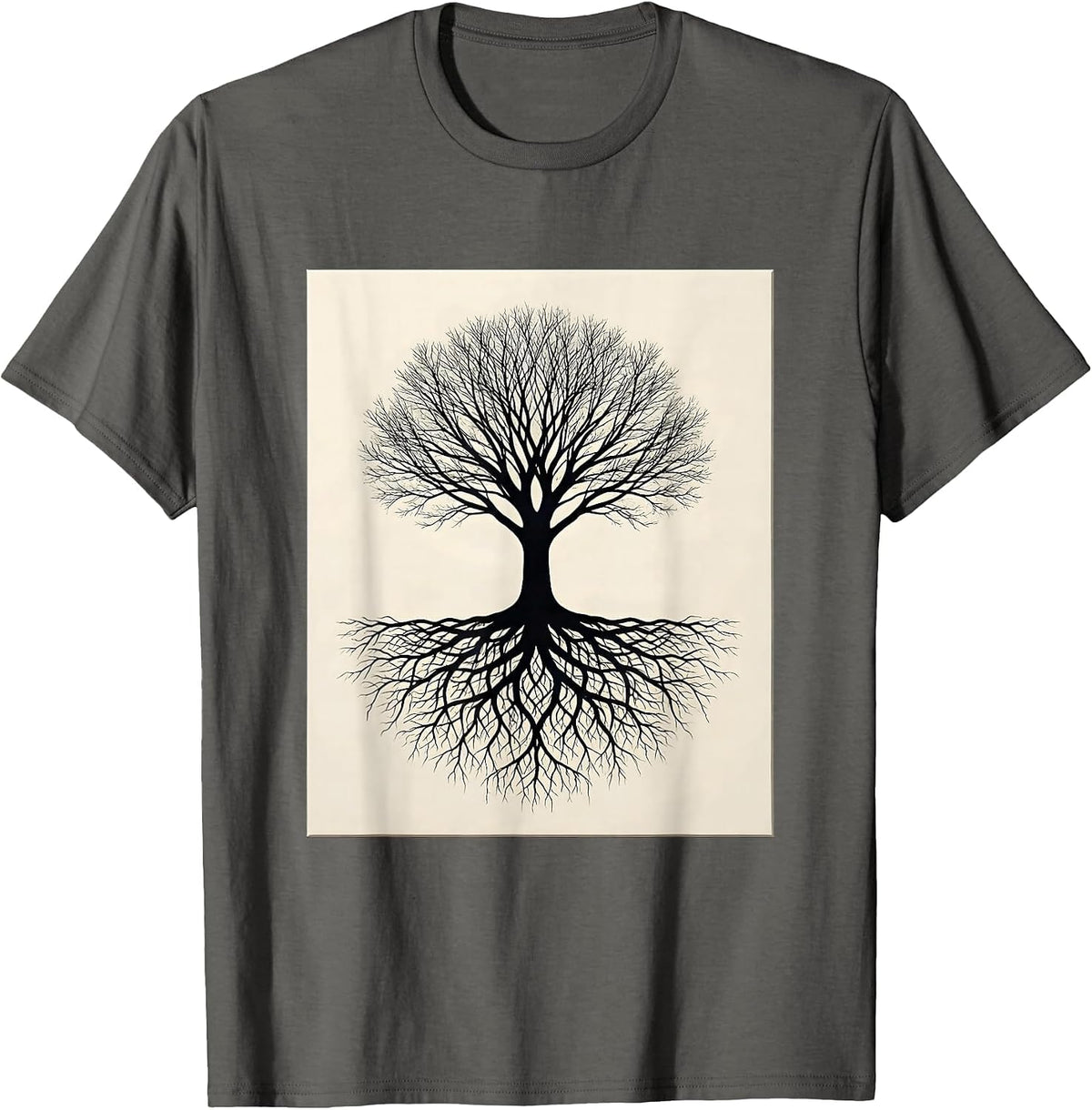 Men's Autism Awareness Tree Neural Pathways Illustration T-Shirt - Asphalt Grey