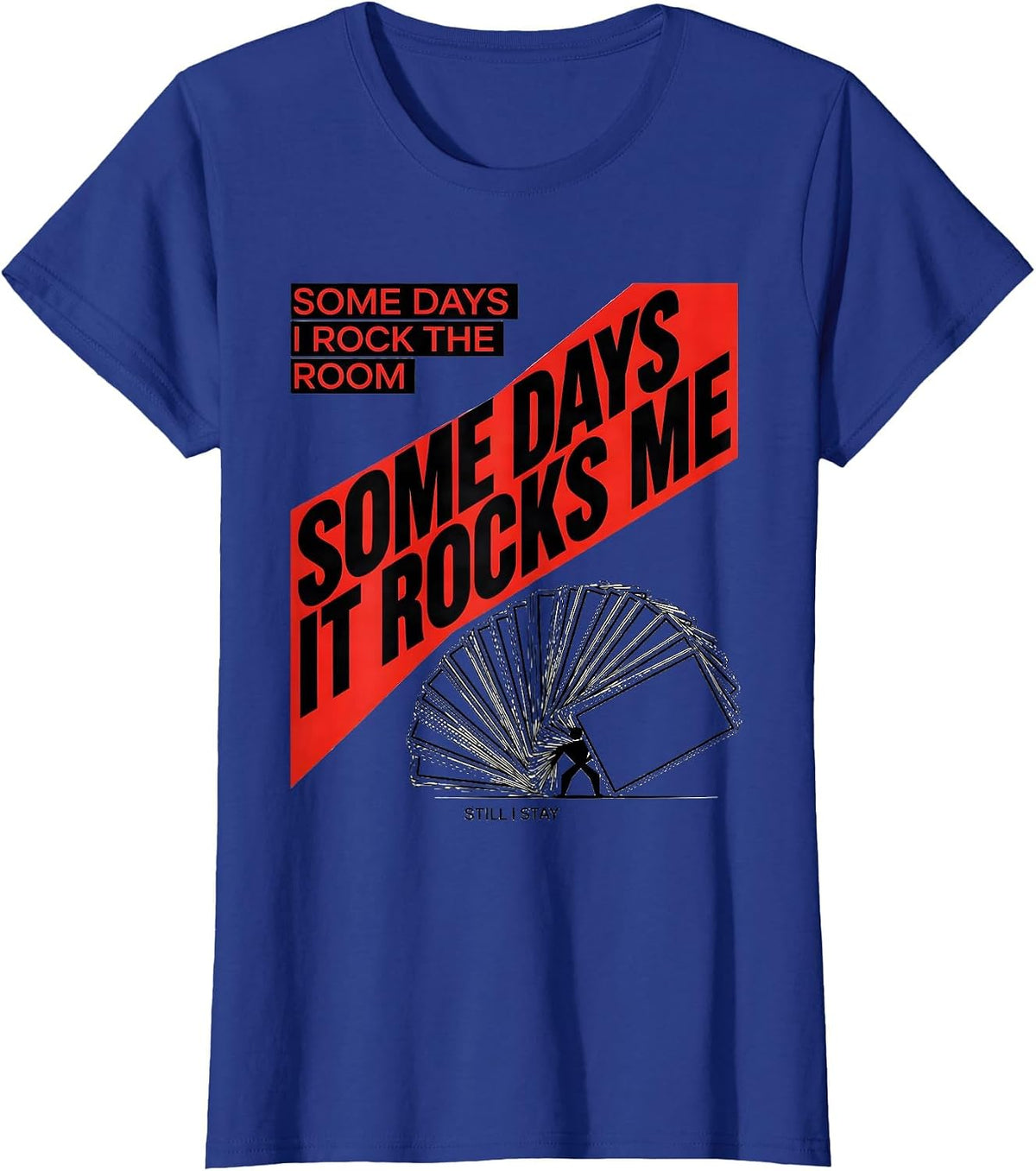 Women's Some Days I Rock The Room Rock On Sped Squad T-Shirt - Royal Blue