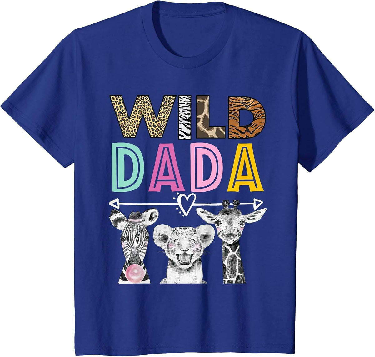 Wild Dada Zoo Theme Birthday Safari Jungle Matching Party T-Shirt - Royal Blue