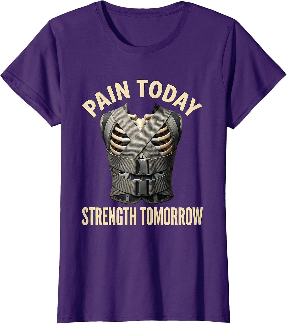 Women's Pain Today Strength Tomorrow Physical Therapy T-Shirt - Purple