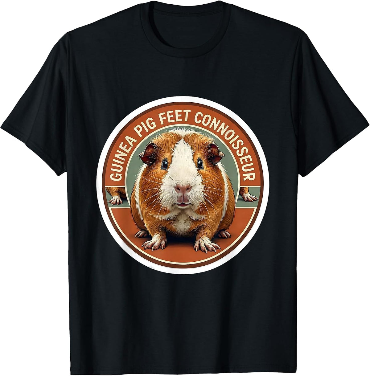 Men's Guinea Pig Feet Connoisseur Funny Pet Lover Cavy Owner T-Shirt - Black
