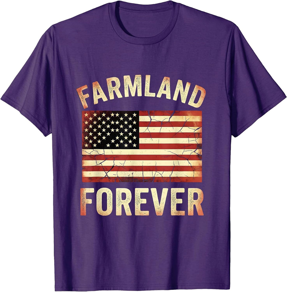 Farmland Forever Agriculture Pride Design T-Shirt - Purple