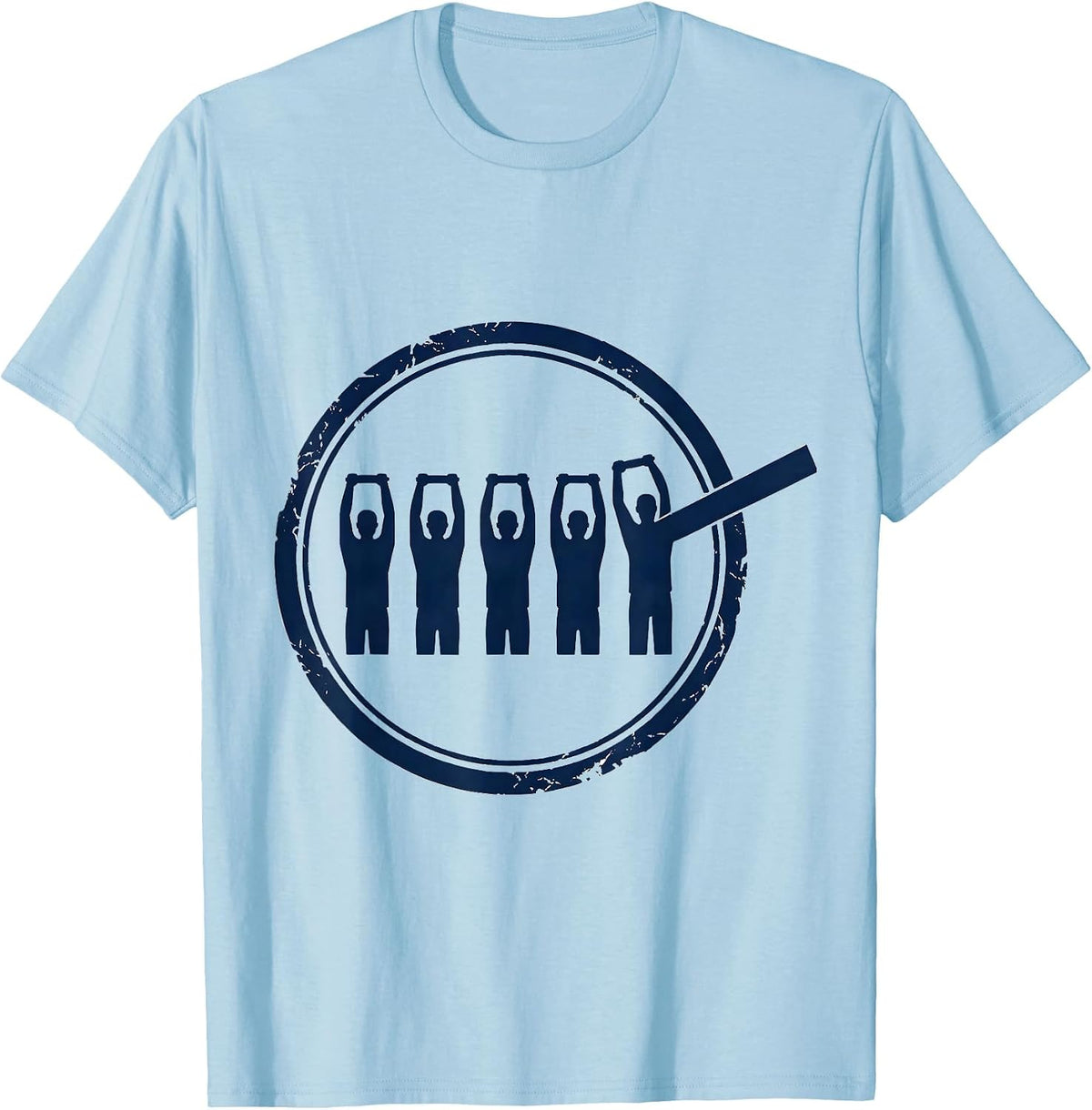 Men's Resistance Bands PT Groovy Physical Therapy Emblem T-Shirt - Baby Blue