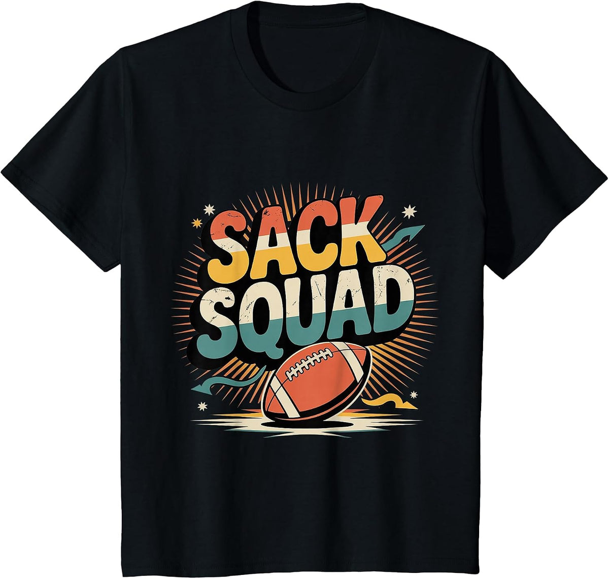 Sack Squad Defensive Football Lineman Team ||- T-Shirt - Black