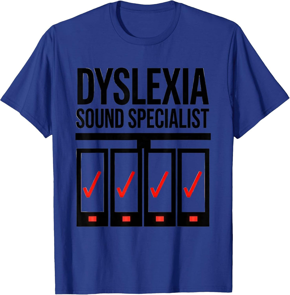 Men's Dyslexia Sound Specialist Swiss International Teacher T-Shirt - Royal Blue