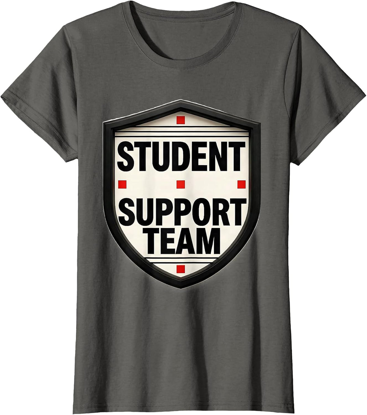 Women's Student Support Team School Support Staff Appreciation Squad T-Shirt - Asphalt Grey