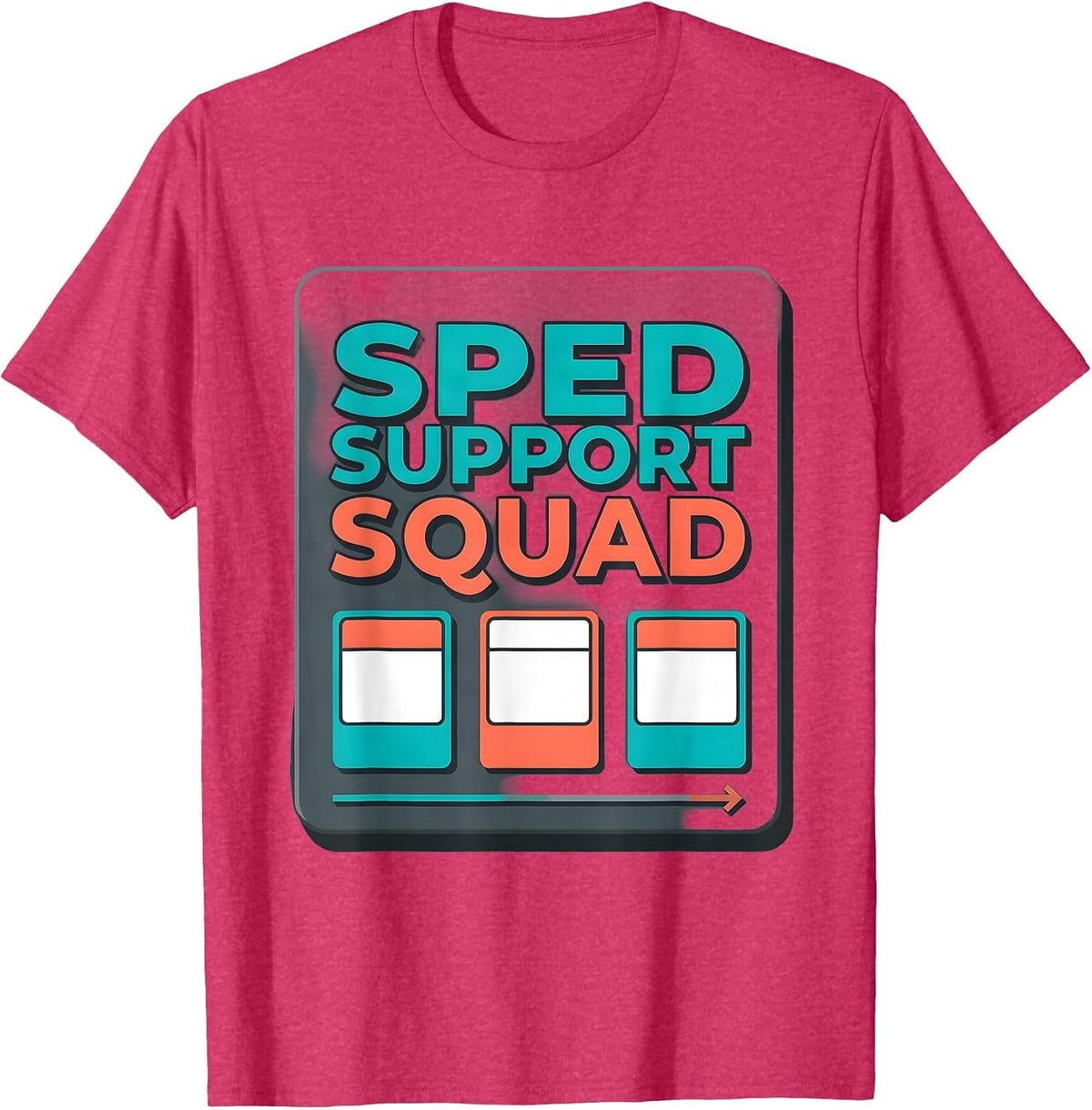 Men's SPED Support Squad Special Education Teacher Aide Staff T-Shirt - Red Heather