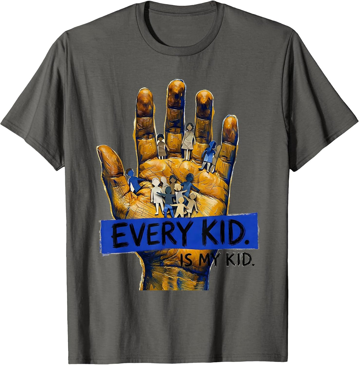 Men's Every Kid Is My Kid Special Education Teacher T-Shirt - Asphalt Grey