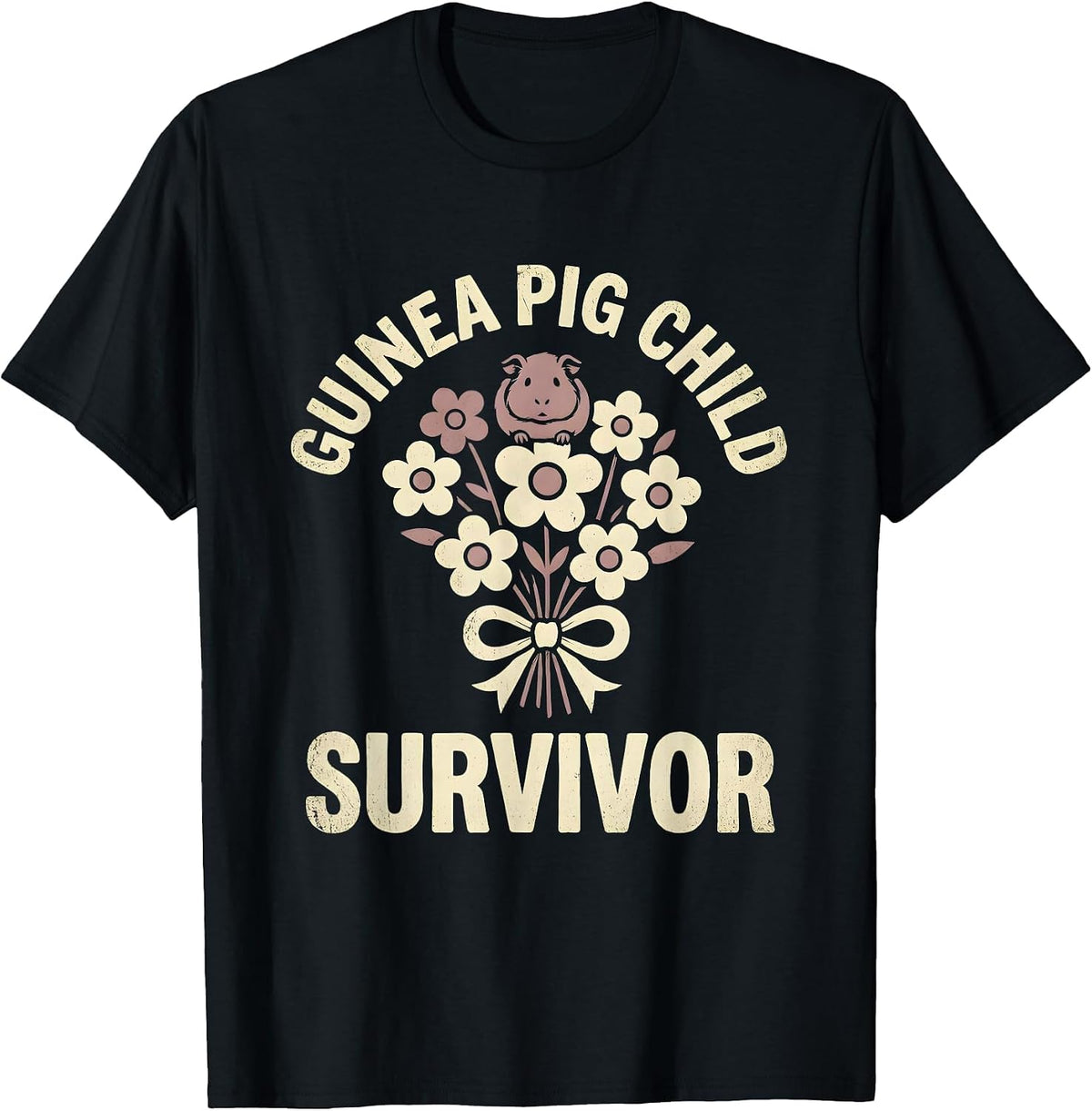 Men's Eldest Daughter Guinea Pig Child Survivor Design T-Shirt - Black