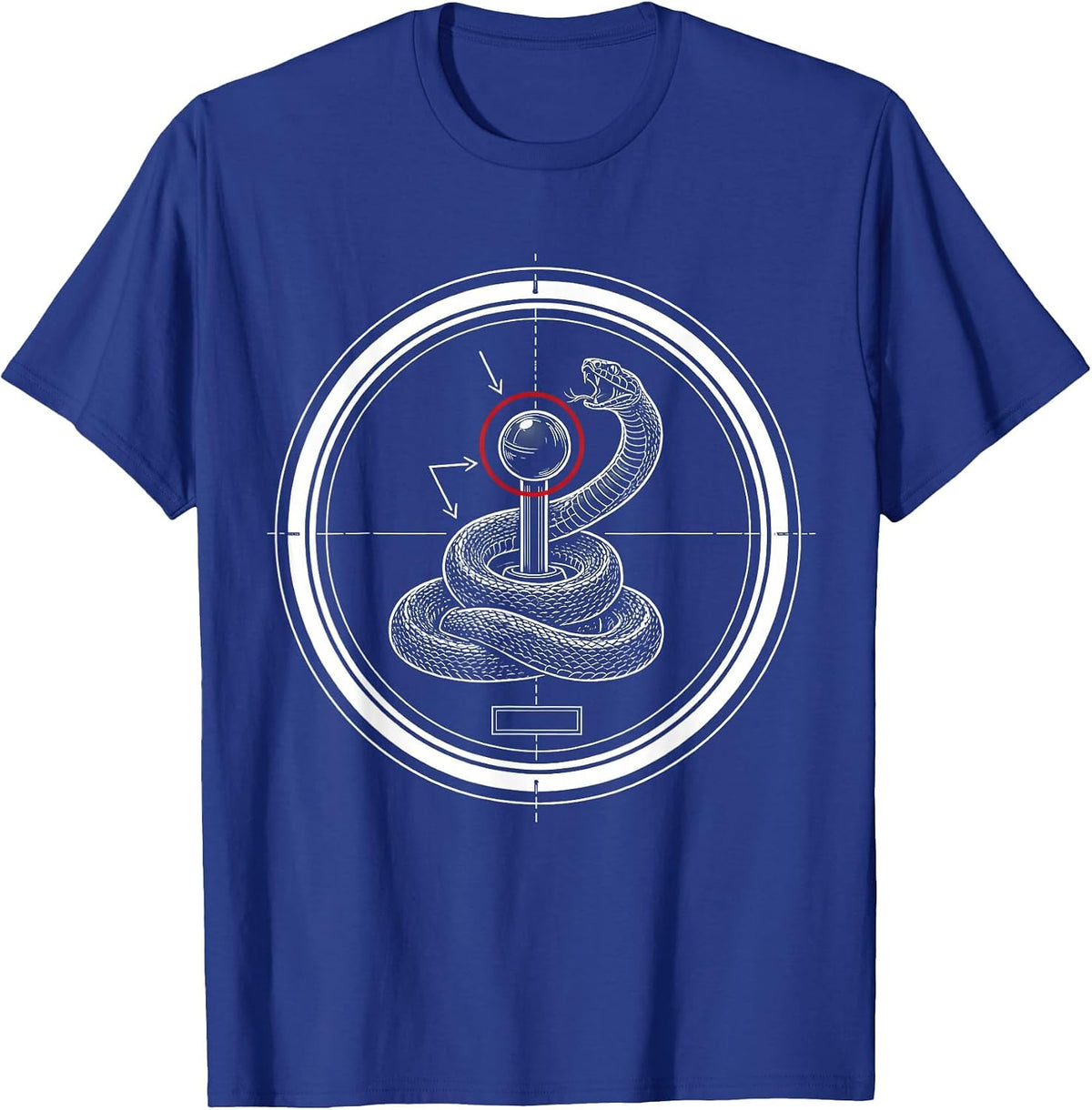 Men's Gearshift Snake Coil Car Enthusiast Graphic T-Shirt - Royal Blue