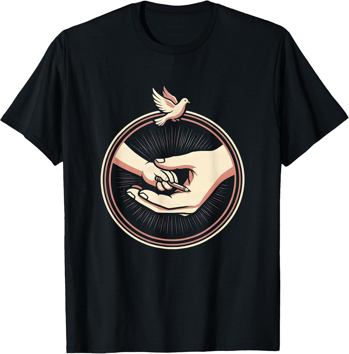 Men's Special Education Teacher Guiding Hand Graphic T-Shirt - Black