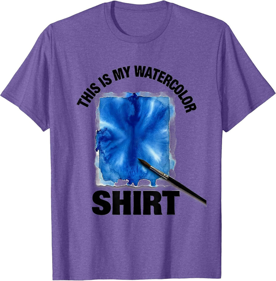 Men's This Is My Watercolor Shirt Funny Artist Painter Art Student T-Shirt - Purple Heather