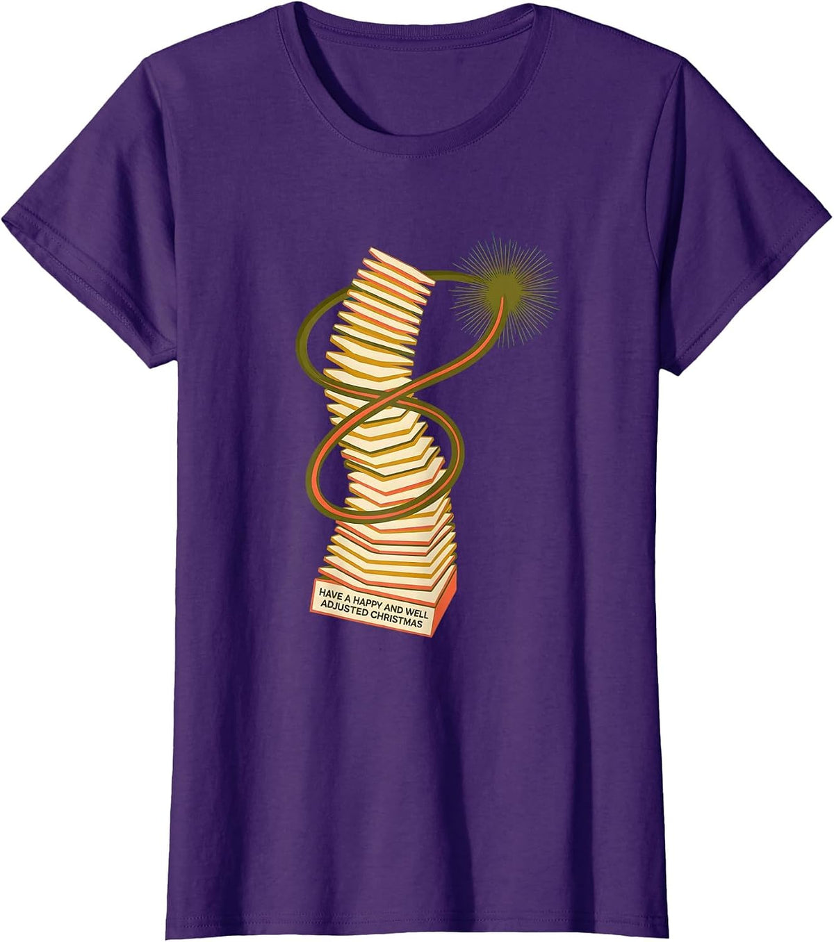 Women's Have A Happy And Well Adjusted Christmas Funny Chiropractor T-Shirt - Purple