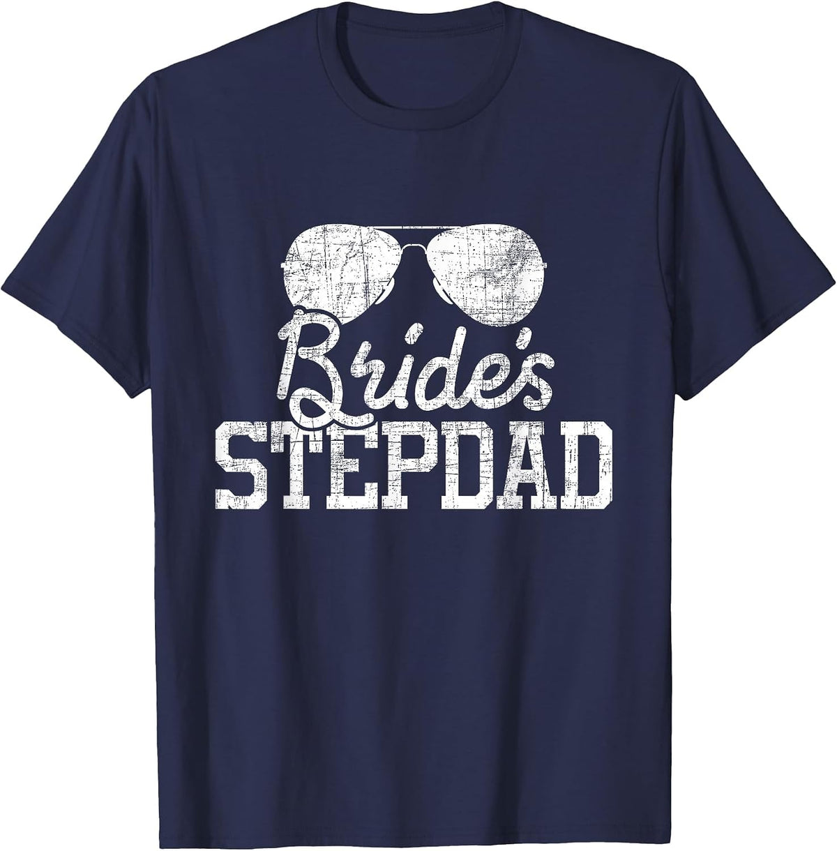 Bride's Stepdad - Wedding Day Stepfather Daddy Stepdaughter T-Shirt - Navy Blue