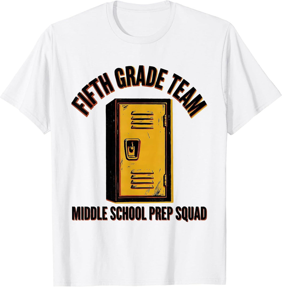 Men's Fifth Grade Team Middle School Prep Squad Teacher T-Shirt - White