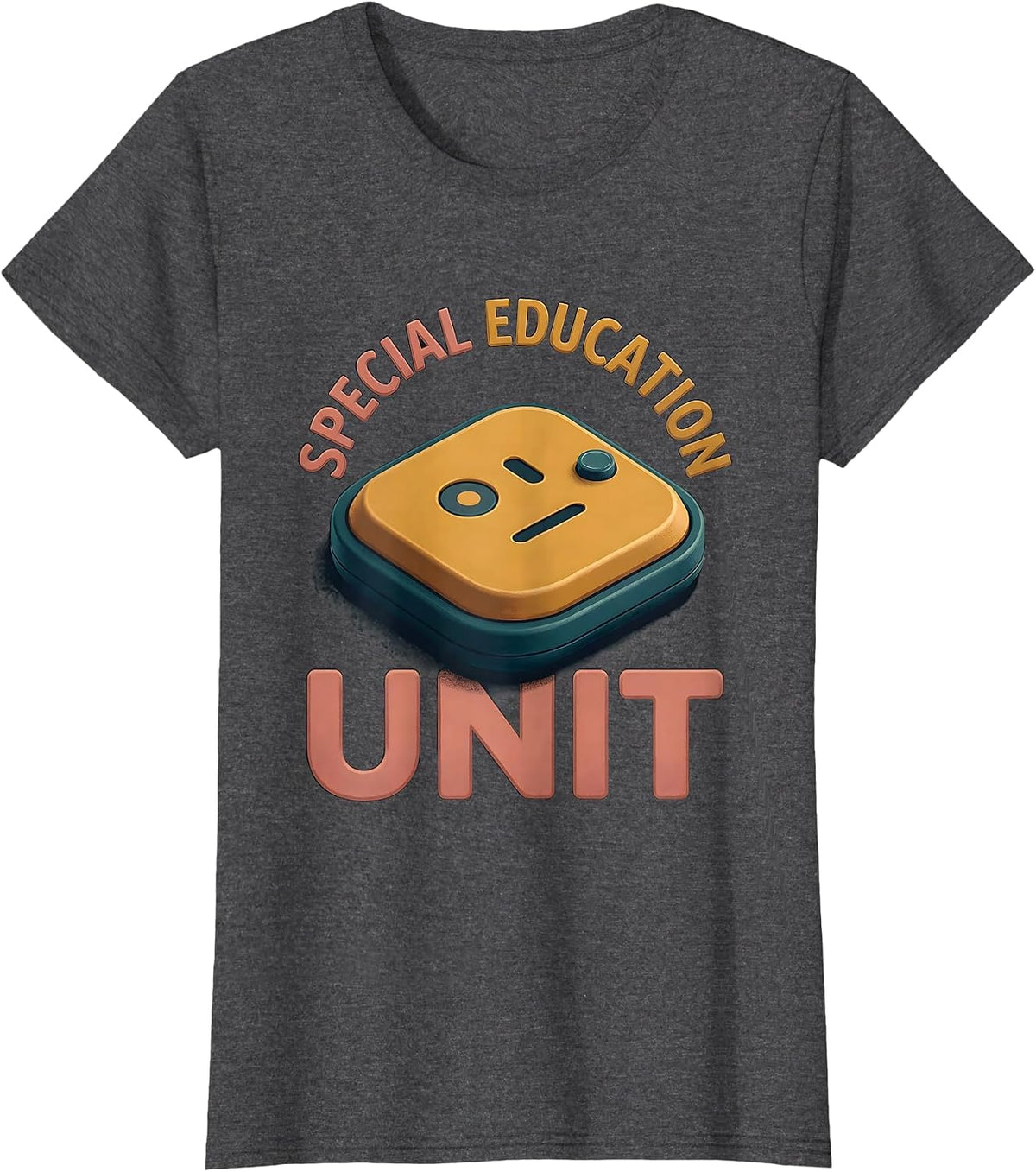 Women's Special Education Unit Retro Teacher Squad Pride SPED T-Shirt - Dark Heather Grey