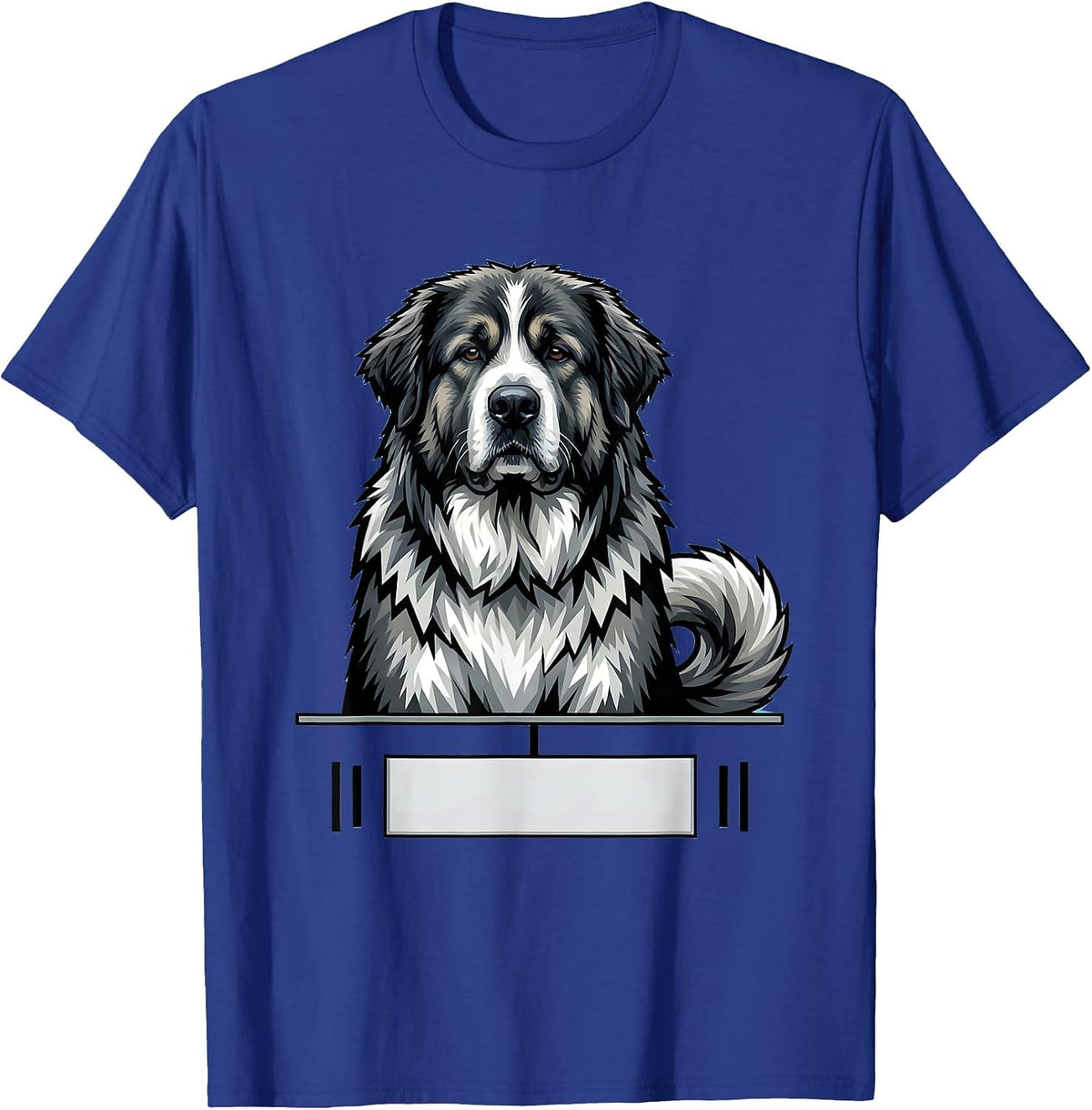 Great Pyrenees Dog Breed Flat Graphic Breed Pride T-Shirt - Royal Blue