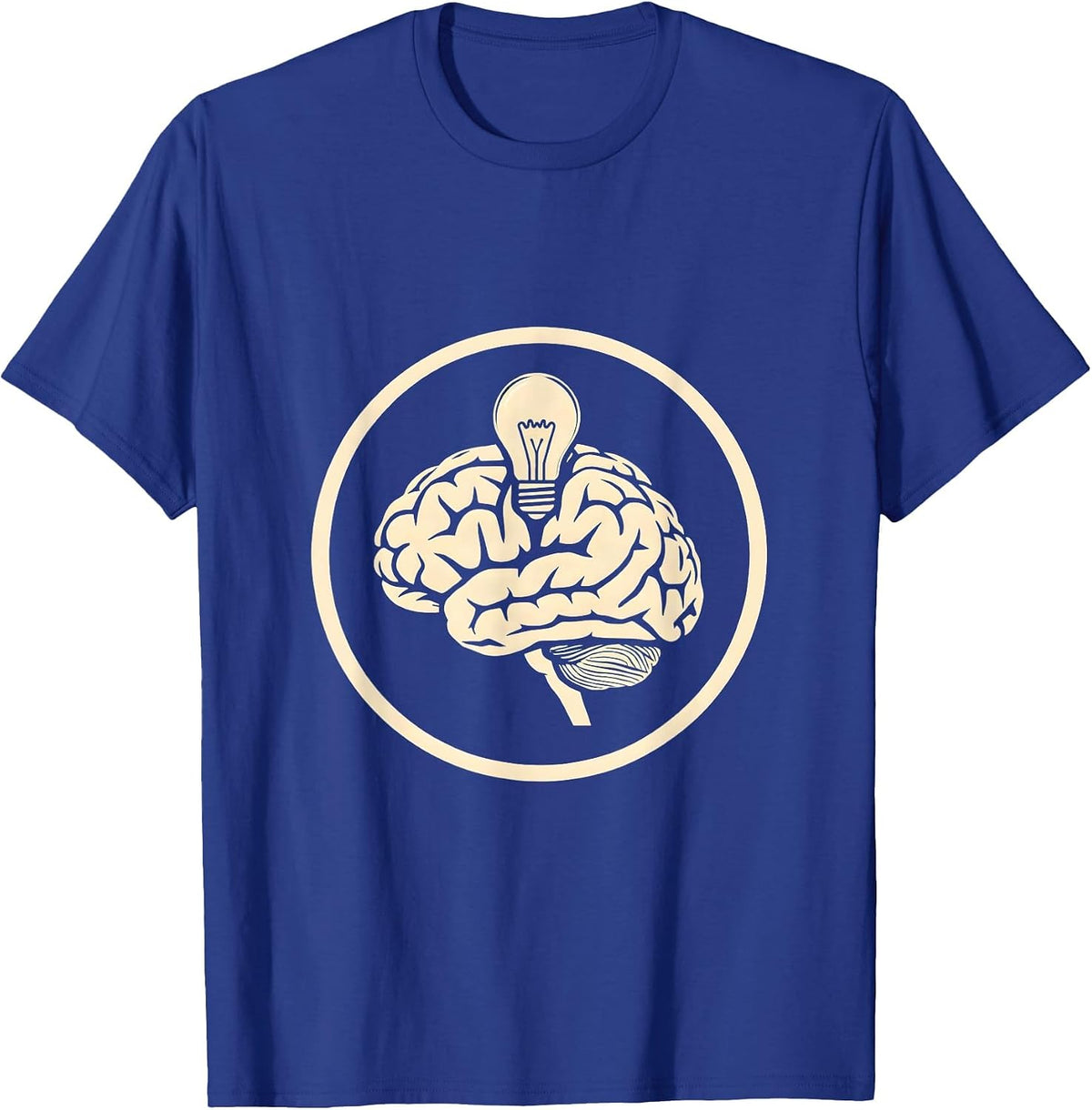 Men's Sped Teacher Brain Lightbulb Glowing Illustration T-Shirt - Royal Blue
