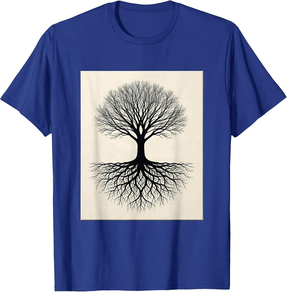 Men's Autism Awareness Tree Neural Pathways Illustration T-Shirt - Royal Blue