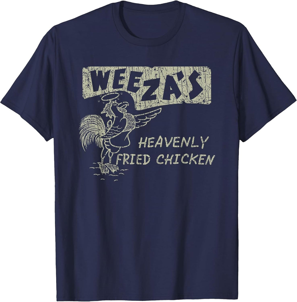 Vintage Weeza’s Heaven Rooster Fried Chicken 2001 T-Shirt - Navy Blue