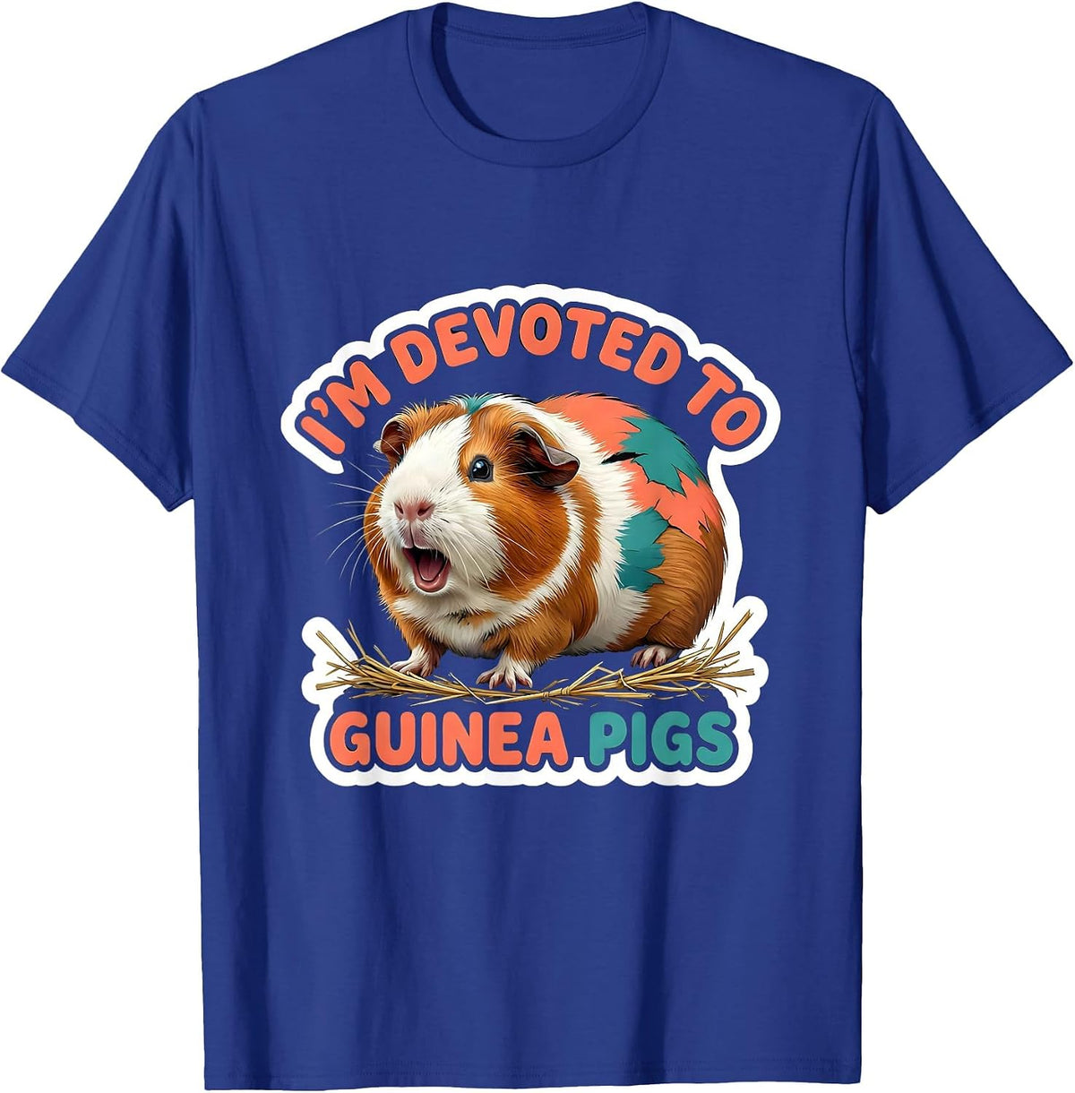 Men's I'm Devoted To Guinea Pigs Cute Guinea Pig Owner Pet Lover T-Shirt - Royal Blue
