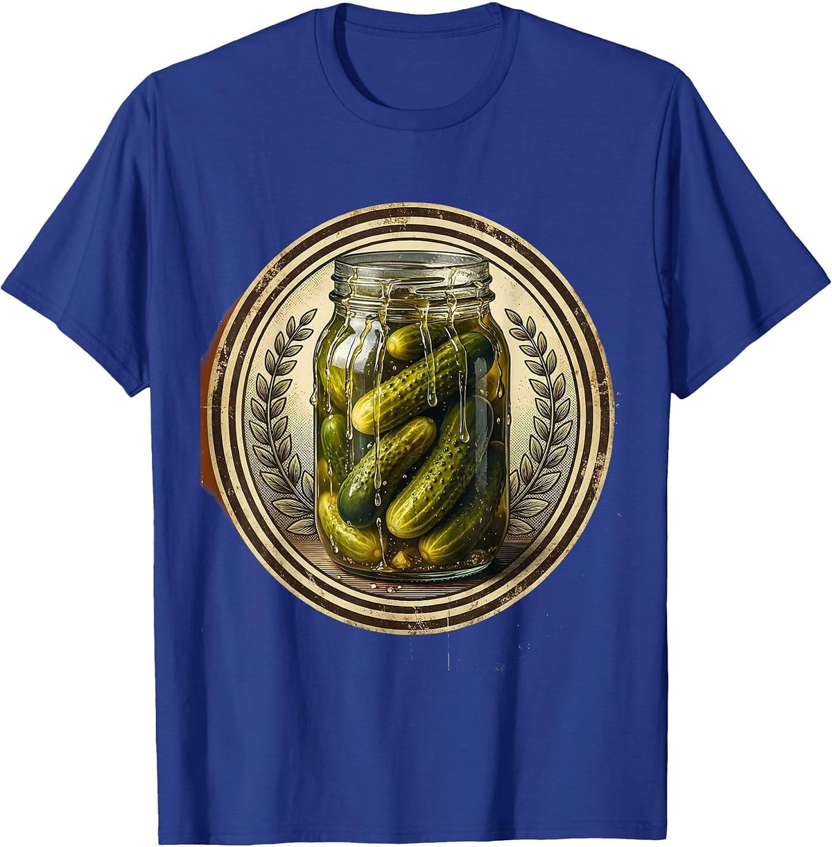 Overflowing Pickle Jar Brine Graphic T-Shirt - Royal Blue