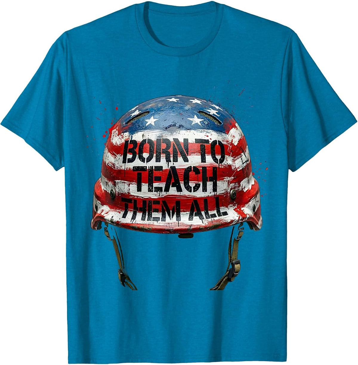 Born to Teach Them All Sped Teacher Design T-Shirt - Sapphire Blue