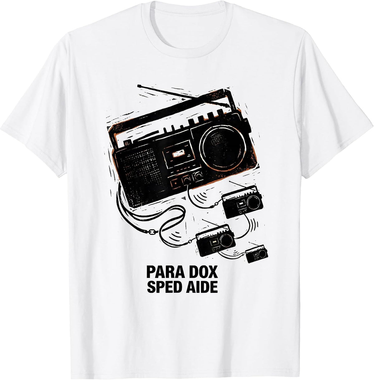 Men's Para Dox SPED Aide Funny Paraprofessional Teacher Aide Humor T-Shirt - White