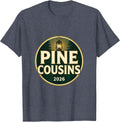 Pine Cousins 2026 Family Matching Camp Cousin Crew T-Shirt - Heather Blue