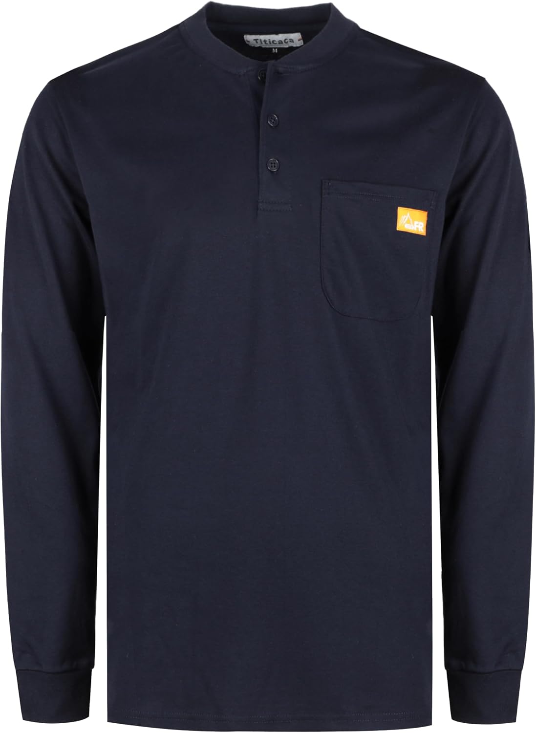 Titicaca FR T-Shirt for men 5.5oz Lightweight Henley Summer Tees CAT2 100%C - Navy