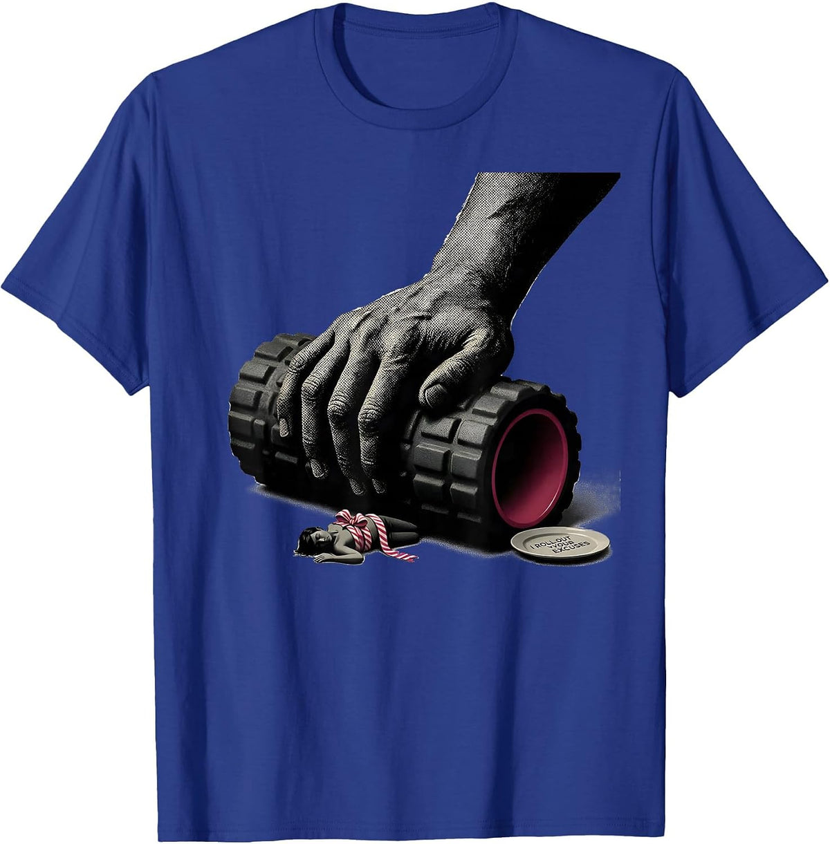 I Roll Out Your Excuses Funny Physical Therapy Christmas PT T-Shirt - Royal Blue