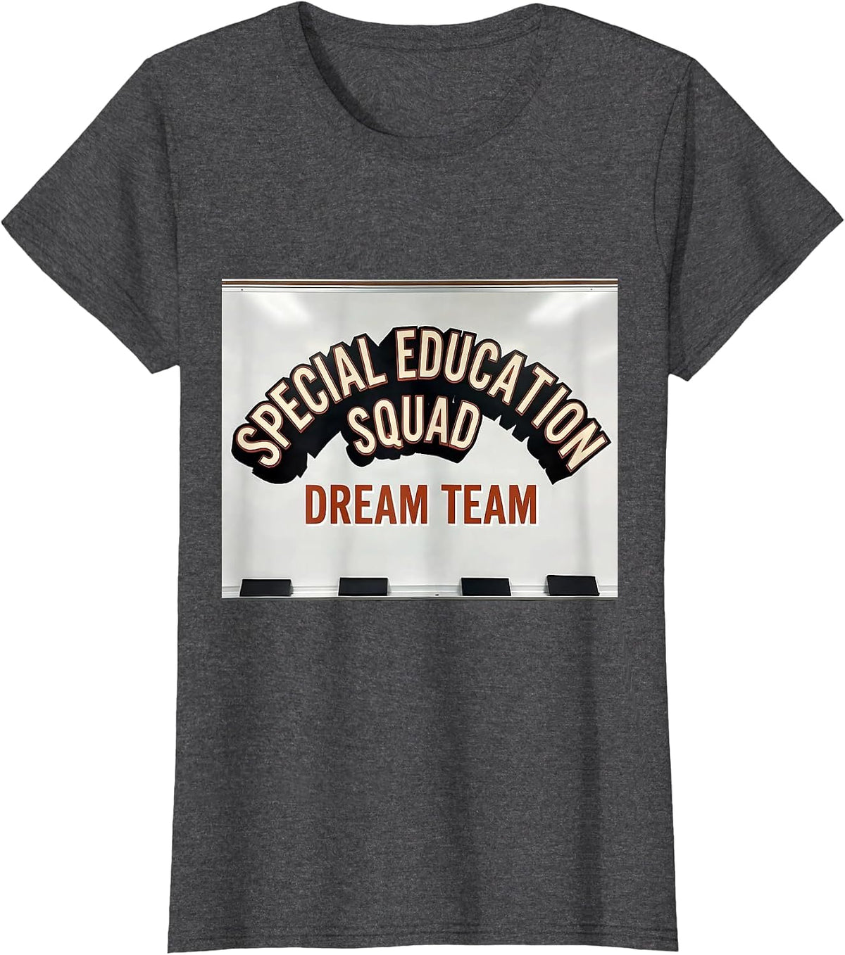 Women's Special Education Squad Dream Team Retro Teacher T-Shirt - Dark Heather Grey