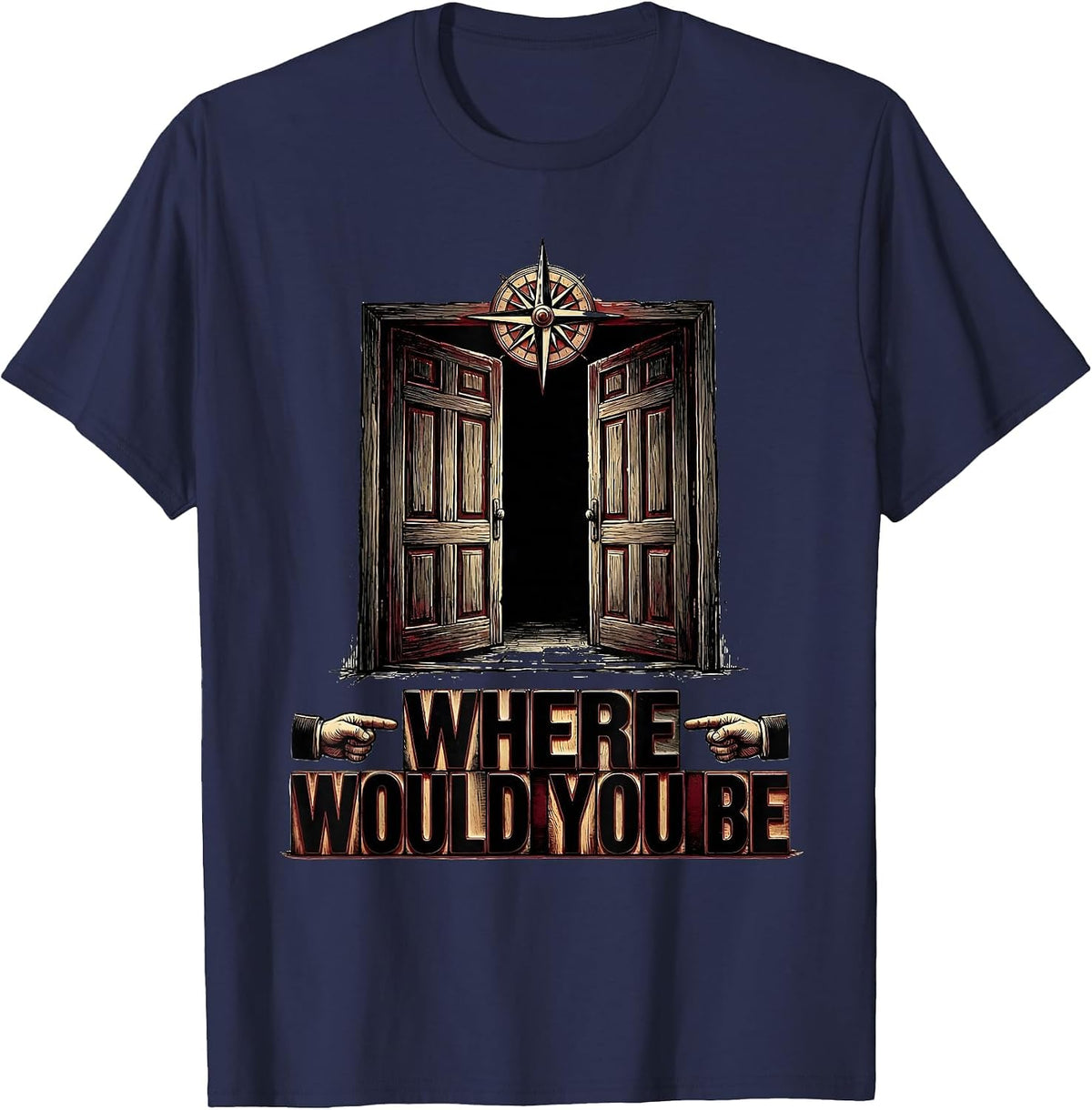Men's Where Would You Be School Counselor Design T-Shirt - Navy Blue