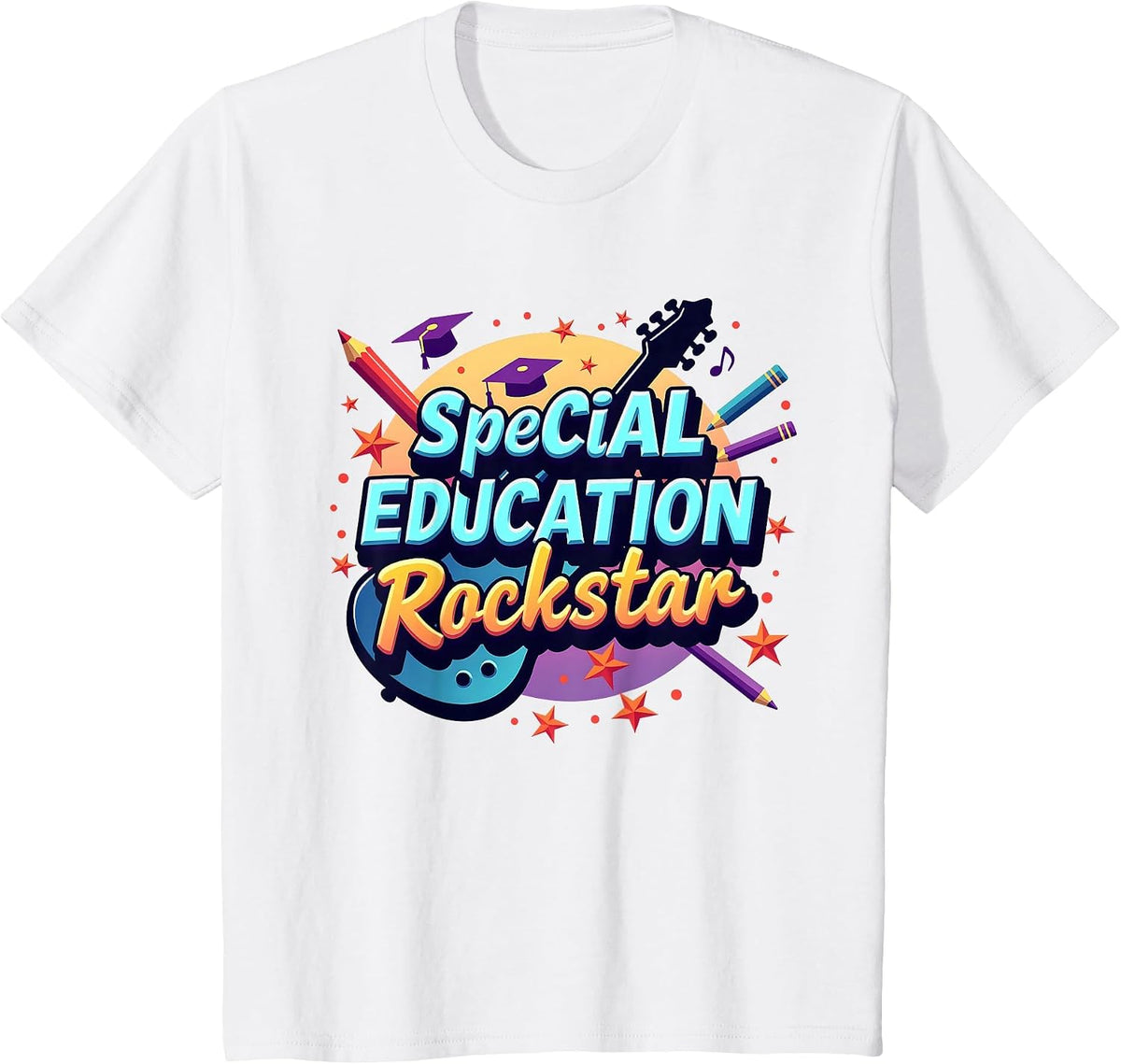 Special Education Rockstar | SPED Teacher Gift T-Shirt - White