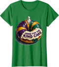 Women's Here For The King Cake Funny Mardi Gras Party Group Humor T-Shirt - Kelly Green