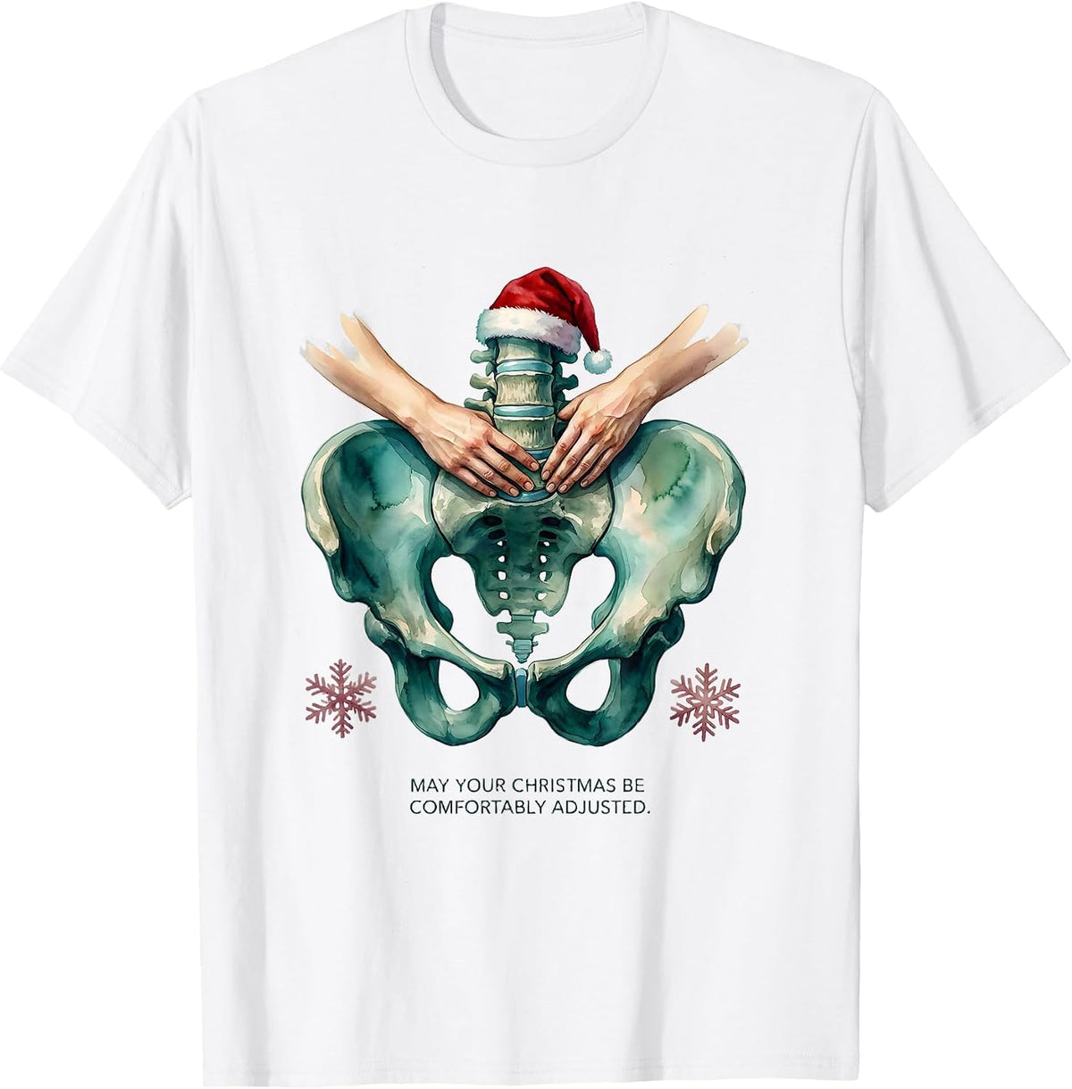 May Your Christmas Be Comfortably Adjusted Funny T-Shirt - White
