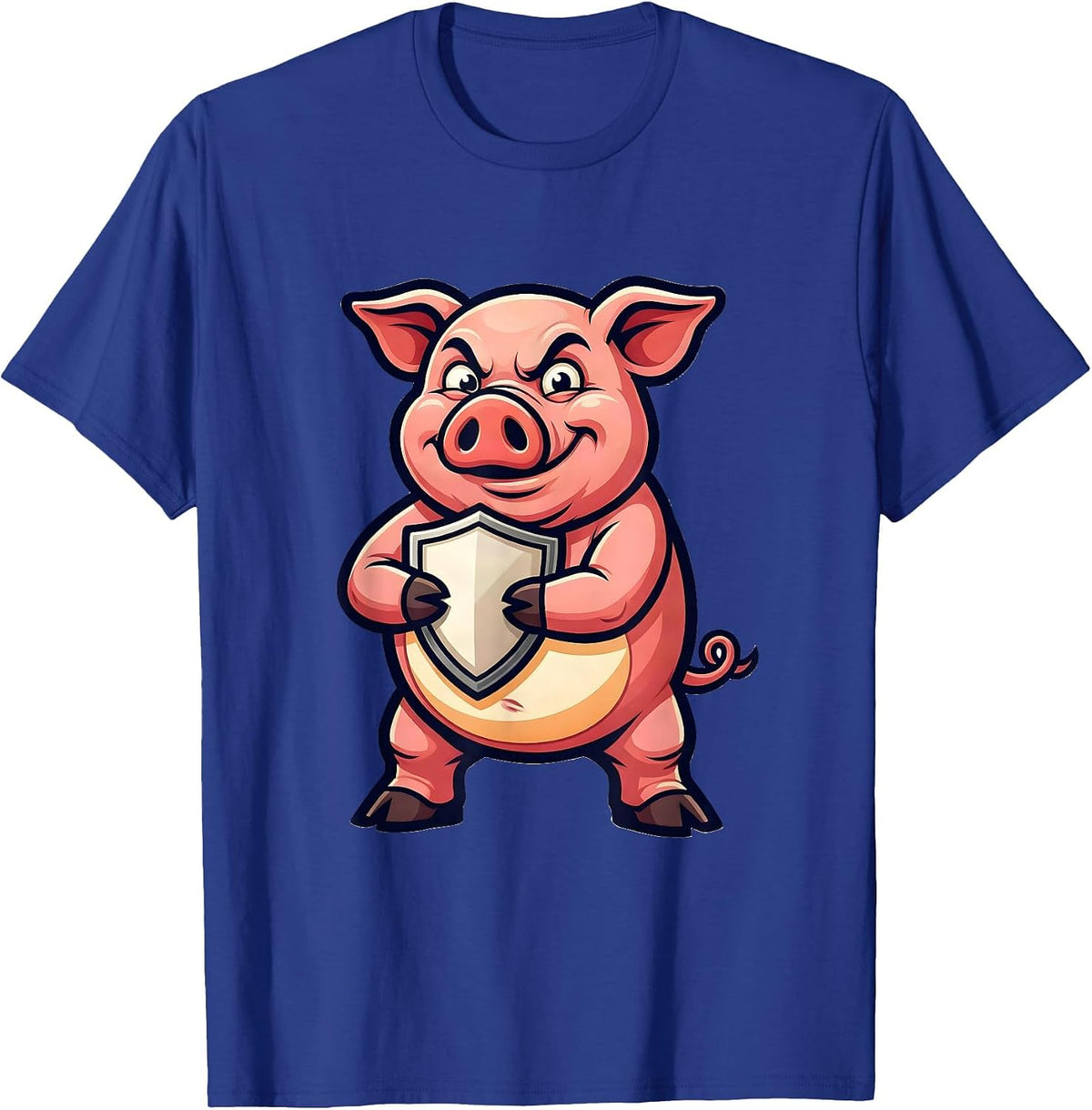 Men's Proud Pig Mascot Funny Farm Animal Lover Novelty T-Shirt - Royal Blue
