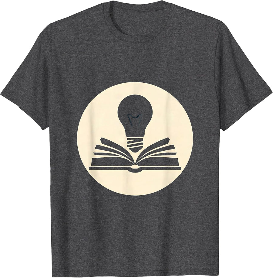 Men's Sped Teacher Illuminated Book Graphic T-Shirt - Dark Heather Grey