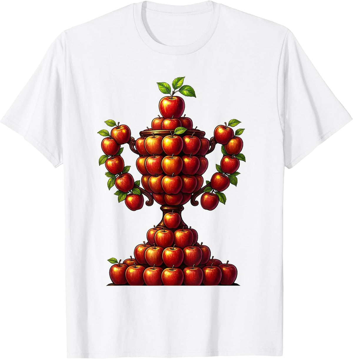 Men's Sped Teacher Apple Trophy Graphic Tee T-Shirt - White